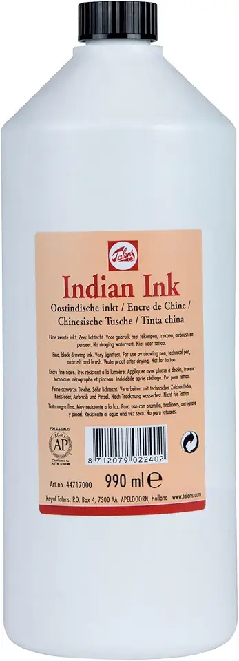 Tinta Nanquim Indian Ink Talens 990ml