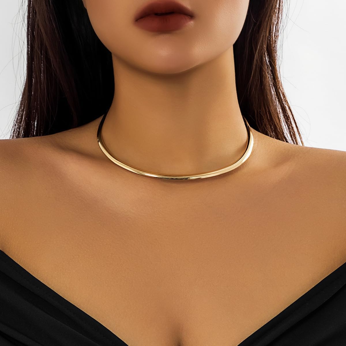 Chunky Gold Choker Necklaces for Women Thick Gold Statement Necklace for Women Chunky Silver Necklace Non Tarnish Silver Collar Necklace Fashion Trendy Jewelry - Image 2