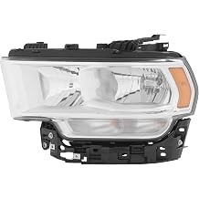 Halogen Headlight Assembly Left+Right Side for 19-24 Dodge RAM 2500 3500 Tradesman & Bighorn/4500/5500 Tradesman & SLT Halogen Models, Driver & Passenger Side Head Lights Direct Left Driver Side
