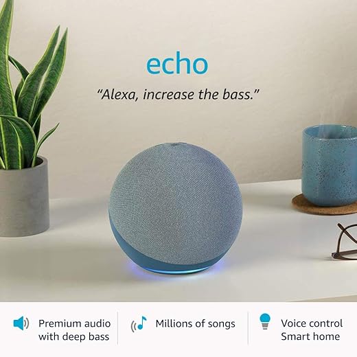 Echo (4th Gen, 2020 release) | Premium sound powered by Dolby and Alexa (Blue)
