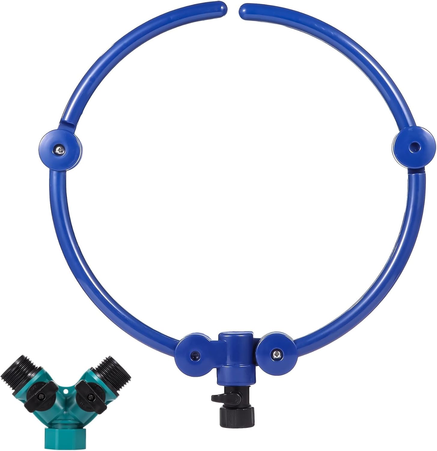 Root Irrigator, Adjustable 360° Tree Watering System, Flexible Irrigation Kit with US Connector, Efficient Even Root Watering, Blue, for Trees 13-37 in Diameter