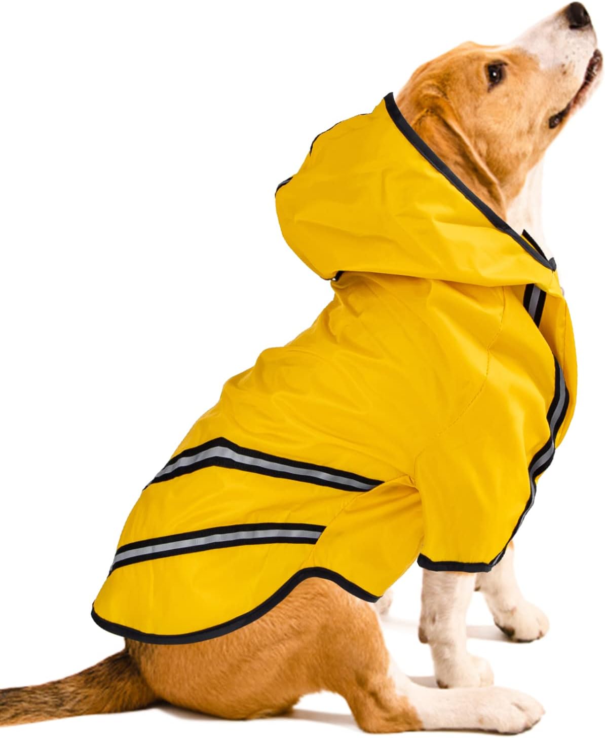 Nobleza Dog Raincoat Waterproof Dog Coat with Hood & Harness Hole