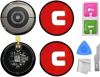 Galaxy Watch 5 Back Glass Cover with Assembled Complete Part Replacement Rear Lens Glass for Samsung Galaxy Watch 5 40mm-44mm Watch 5 Pro 45mm Black