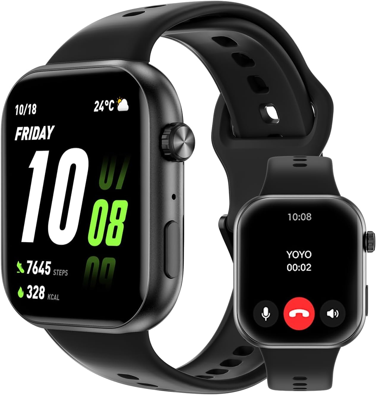 HONOR CHOICE Watch 2i, Bluetooth Calling Smart Watch, AMOLED da 1,85 pollici,14 Giorni di Standy, Spo2, 1ATM, IP68, Compatibile con Android e iOS, Nero