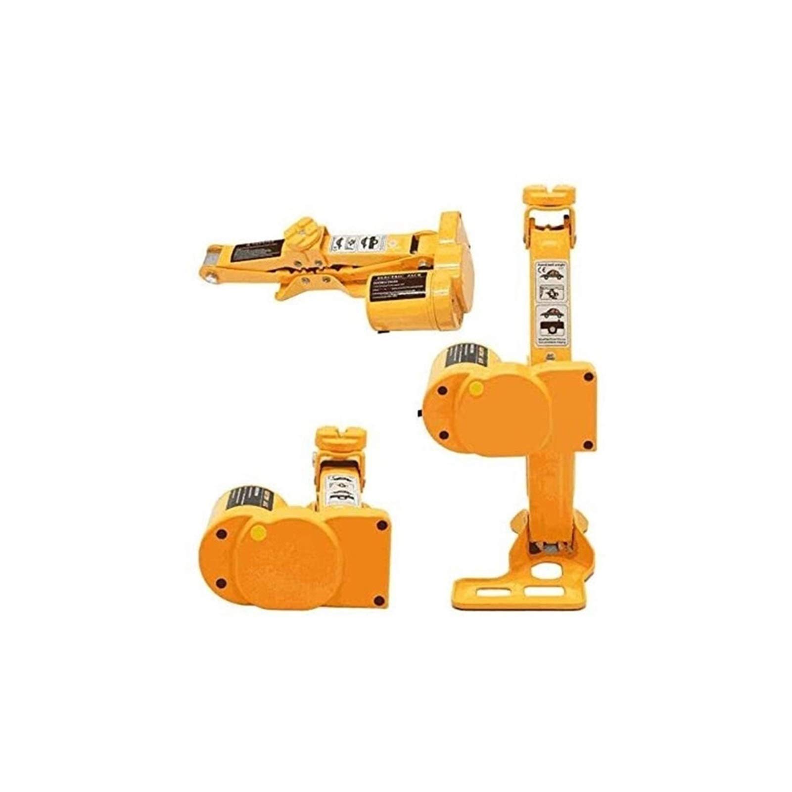 Cric Elettrico per Auto da 2,5 tonnellate, Tutto in Uno, Automatico, 12 V, Strumento di Riparazione per Auto, per berline e SUV, Versione Spessa, Orizzontale