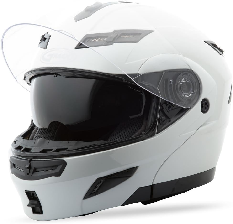 Gmax Unisex Adult GM54S Pearl White Modular Helmet 1540085