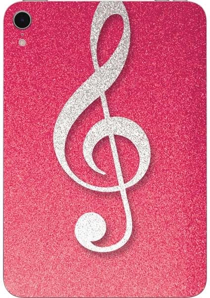 Skinit Decal Tablet Skin Compatible with iPad Mini 7 (2025) - Pink Glitter Music Note Design