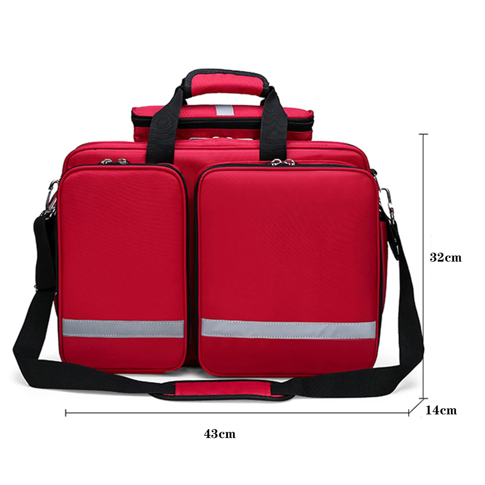 Mochila de Primeros Auxilios, Mochilas portátiles de Primeros Auxilios de Emergencia, Kit de Rescate Rojo de Gran Capacidad, Kit médico multifunción Impermeable para Exteriores