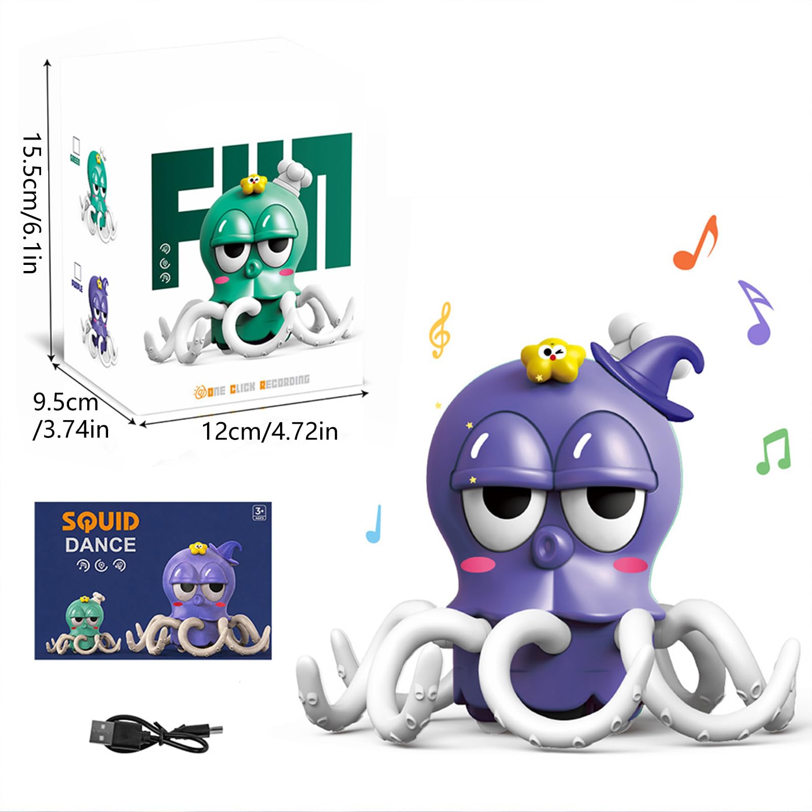 Animale Peluche interattivo con Creature sinuose del, Purple