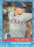 2025 TOPPS HERITAGE HIGH NUMBERS CHROME LIGHT BLUE SPARKLE REFRACTOR #567 PHIL MATON TEXAS RANGERS BASEBALL OFFICIAL TRADING CARD OF MLB
