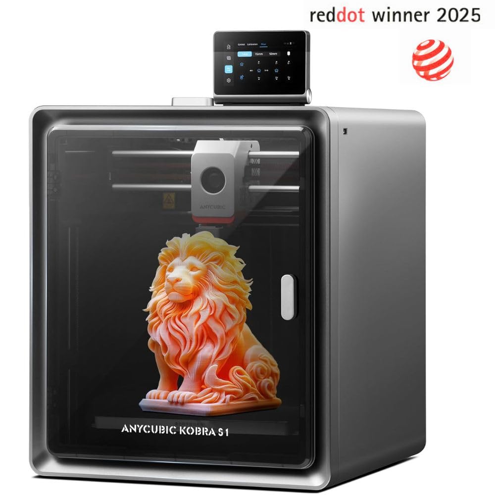 3IDEA Kobra S1 3D Printer Only, 600mm/s High Speed Printing and Full Auto Leveling, Free-Clogging Extruder with 320℃ Hotend, Mental CoreXY Strucuture Built-in Camera, 44dB Low Noise 250 * 250 * 250mm discount deal