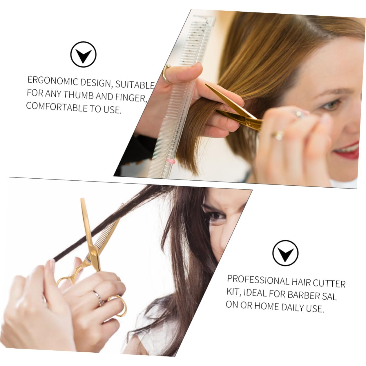 Juego de Tijeras Antióxido para Cortar el Pelo de Acero Inoxidable 6 Pulgadas 2 Piezas para Uso en Barbería y Hogar