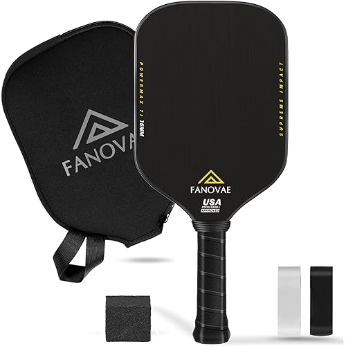 Pickleball Paddle, T700 Raw Carbon Fiber Surface, Raw Carbon Fiber Pickleball Paddle, CFS, Designed for Ultimate Spin & Consistency, Includes Paddle Cover&Eraser, Ideal for Gift, POWERMAX 7I