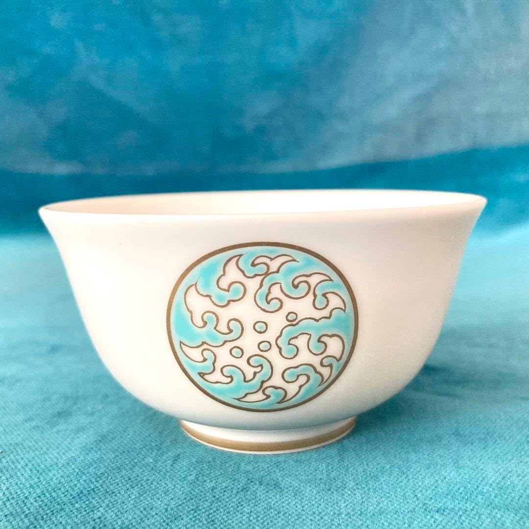 深川製磁 仙茶碗揃 寿赤絵