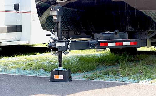 Ouleme Heavy Duty Trailer Jack Block, For Rv Camper Travel Trailer 5Th Wheel, Fits Tongue Stand Jack Post/Wheels, Round And Square Stabilizer Foot Plate, Supports Up To 15,000 Lbs #TOP5