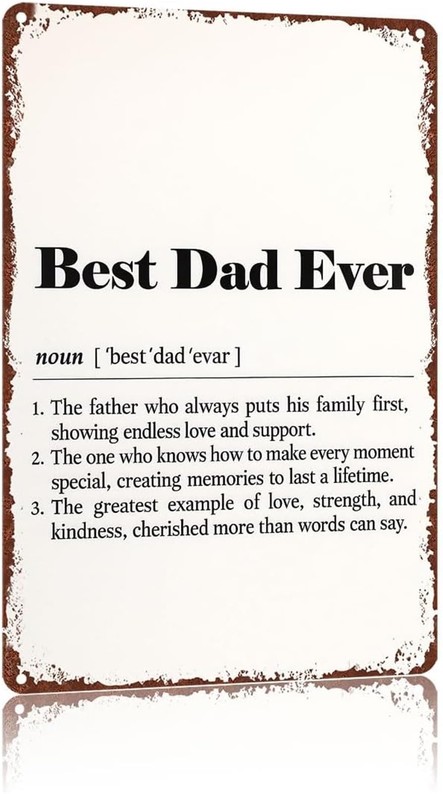 EKFBQBGW Fathers Day Aluminum Metal Sign Vintage Dad Themed High Definition Print Rust Resistant Wall Plaque (8 X 12 in)
