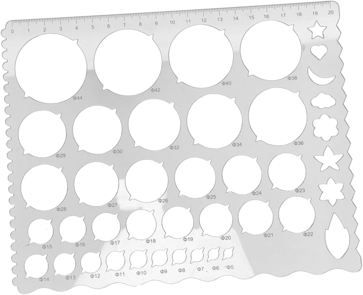 33-Hole Quilling Ruler Set for DIY Paper Flowers Plastic Template for Beginners and Adults Stencil Drawing Tool for Crafting Projects