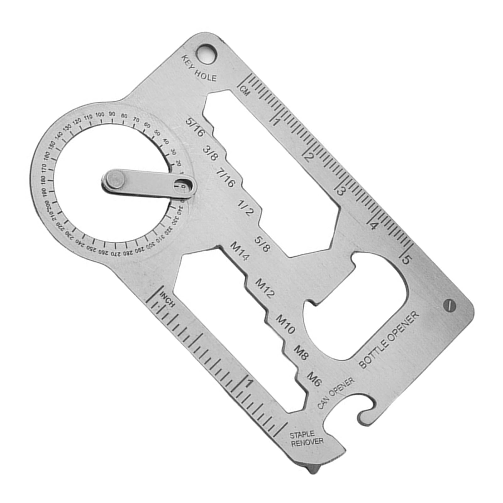 Kaccde Silver Compacts Measuring Tool Combines Protractors Rulers And Angled Gauges Steel Construction Pocket Sized Angled Finders Rulers Tool