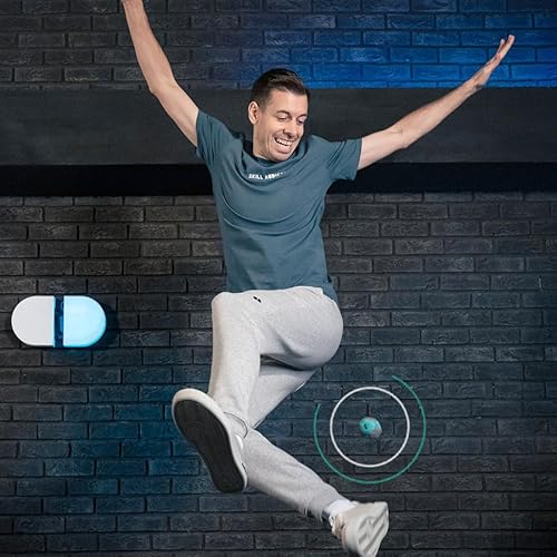 Skill Addicts Footbag - Grau (Freistil Foot Bag für jedes Fähigkeitsniveau, Enthält einen Satz Hackysack-Aufkleber und eine App zum Erlernen von Tricks)