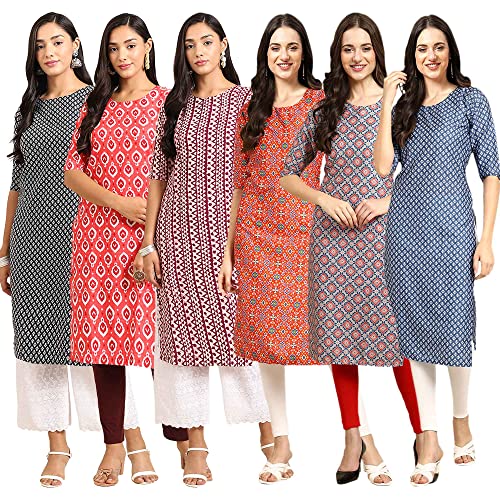 Image of Pinkmint Women's Crepe Digital Printed Straight Kurta