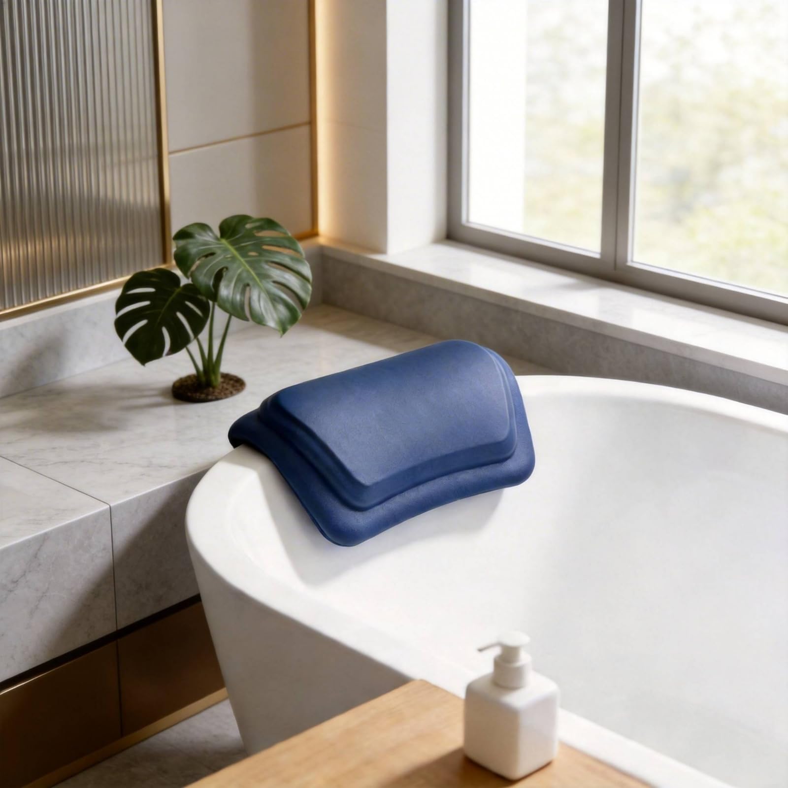 Cuscino Schienale Massaggiante da Bagno con Design E Superficie Impermeabile in Materiale Resistente per Ammortizzare Rigida E Godere Del Relax, Bianco
