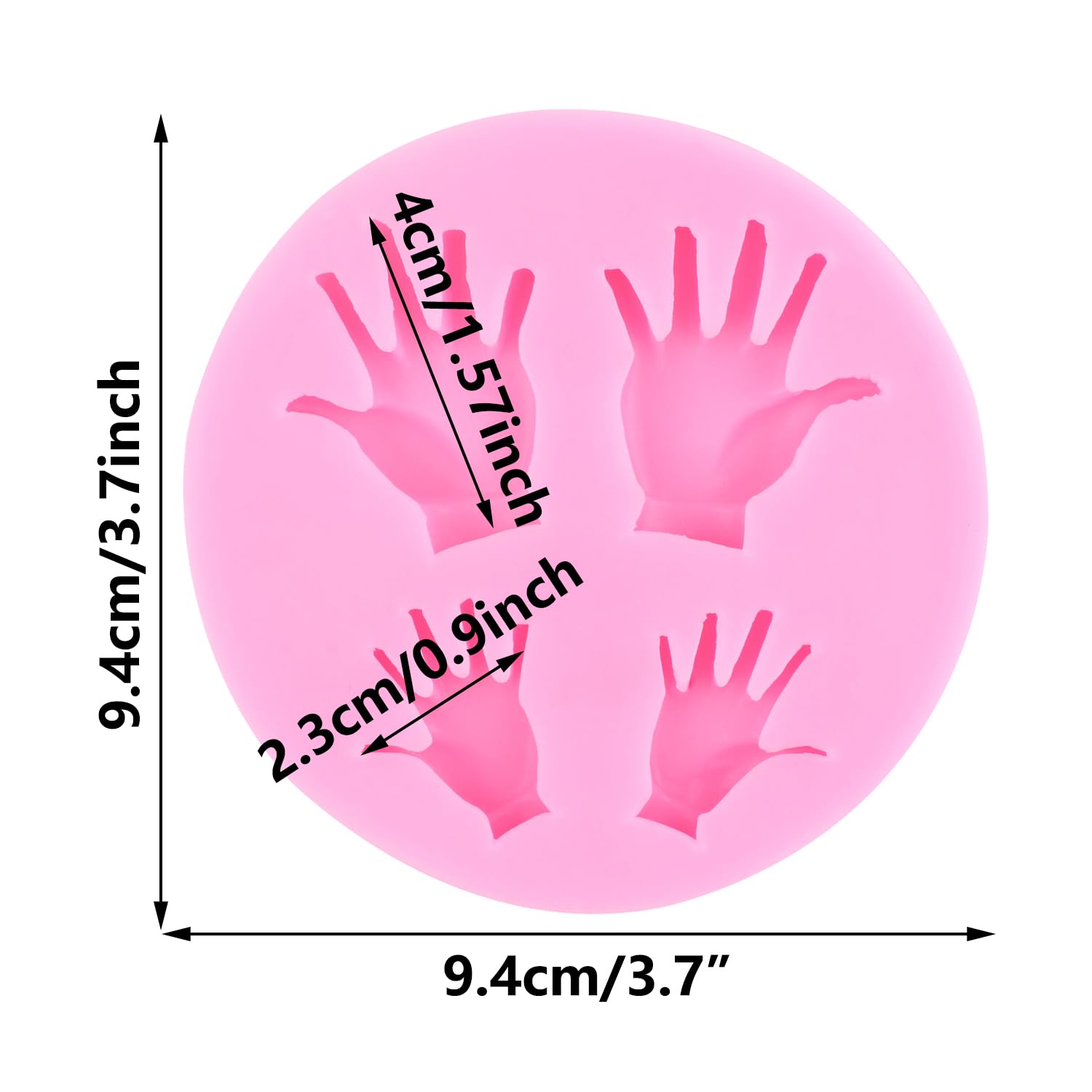 XMOLDNMS Baby Silicone Fondant Moulds Baby Hand Silicone Mould for Baby Shower Cake Decoration Cupcake Topper Candy Chocolate Polymer Clay Gum Paste - Image 2