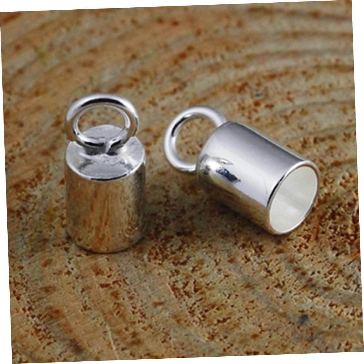 10 Stück Armband Endclip Aus 925 Stück Silber Schmuckverbinder Rohrkappen Für 2mm Lederseil Selbstgemacht Zubehör Für Halskette Armband Schlüsselanhänger Basteln