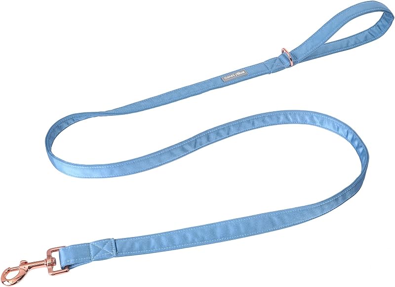 Guia para Cães Lionet Paws em Seda Azul com Mosquetão Giratório – XS