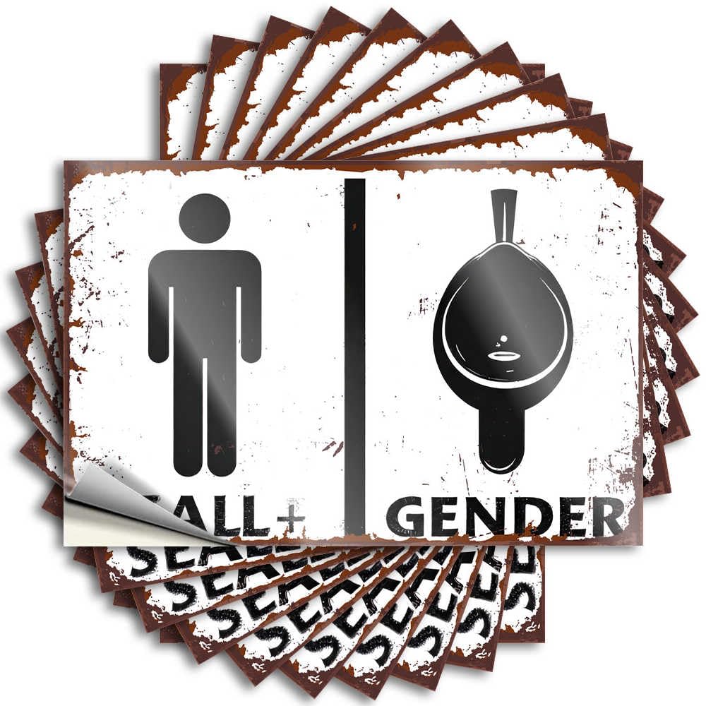 Funny Home Decor, Decal Boys Water Seall+ Gender: A Unique Restroom Sign | Smiley Face Waterproof Vinyl Stickers(8X12CM)