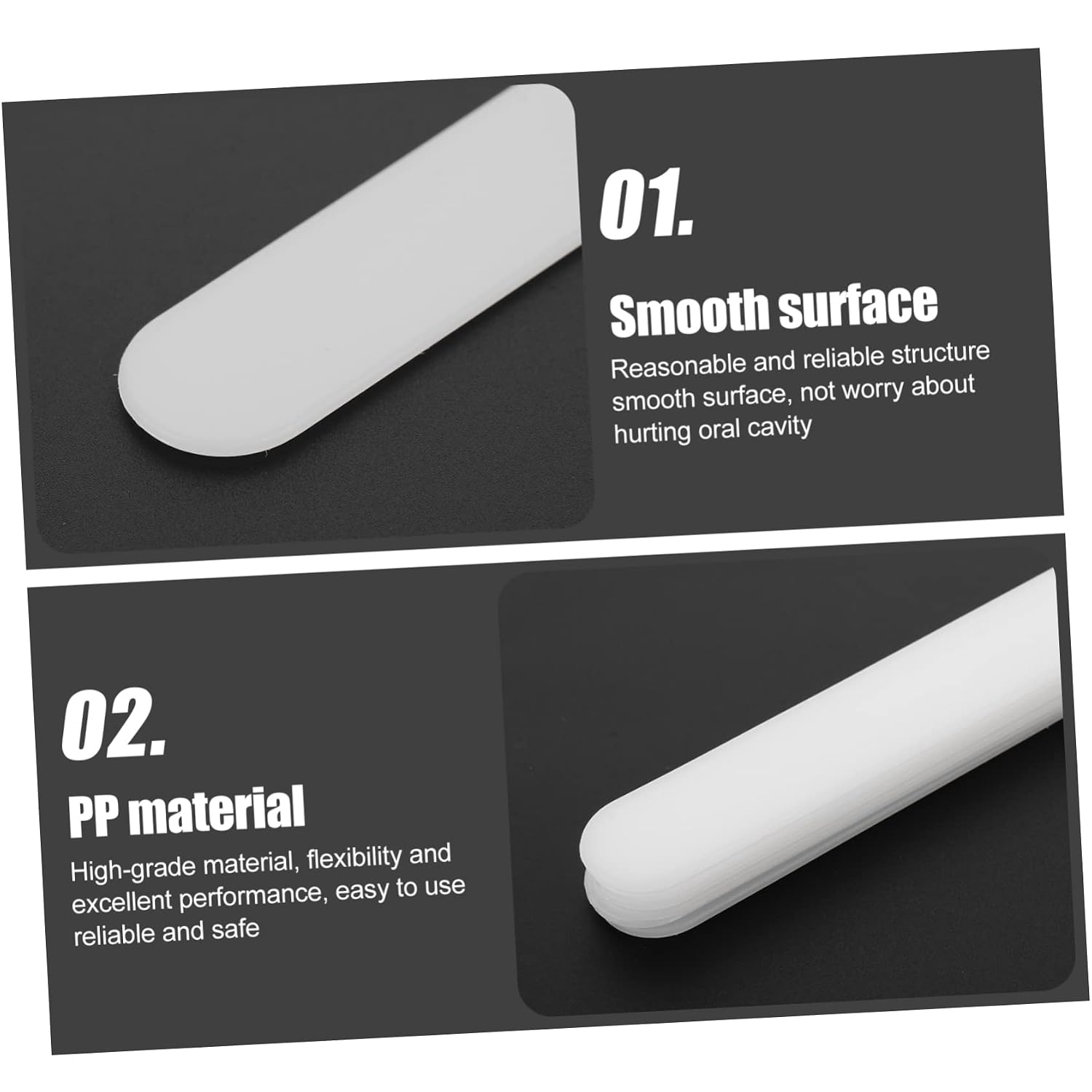 75pcs Tongue Depressor Sticks Versatile Plastic Stirring Sticks for Clinics Crafts and DIY Projects Ergonomic Design Safe and Convenient