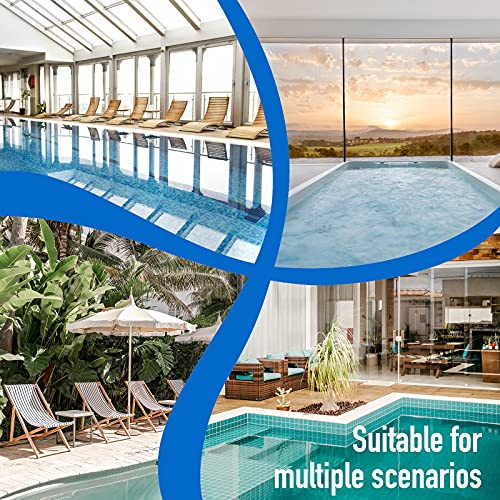 Ihayner Pool Handrail 48X32 Pool Rail 304 Stainless Steel Swimming Pool Stair Rail Pool Hand Rail Silver Rustproof #TOP5