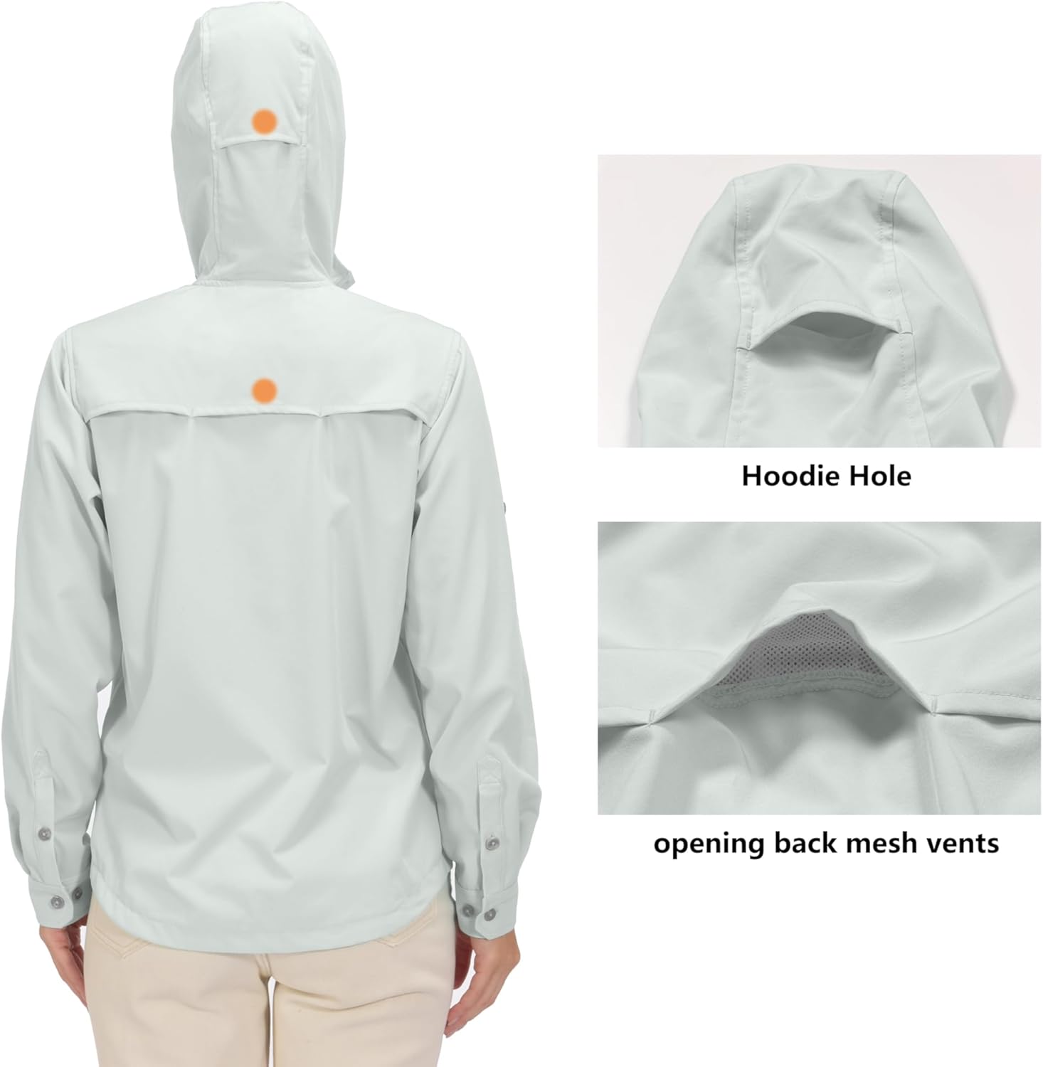 Little Donkey Andy Women's Hoodie Long Sleeve Shirt UPF 50+ Sun Protection Outdoor Quick Dry Fishing Hiking Shirts - Image 4