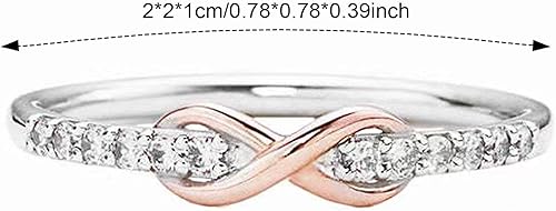Vista 4 de Infinity s,Silver Zircon Joyería de moda Mujeres Señoras Regalo de cumpleaños de Navidad