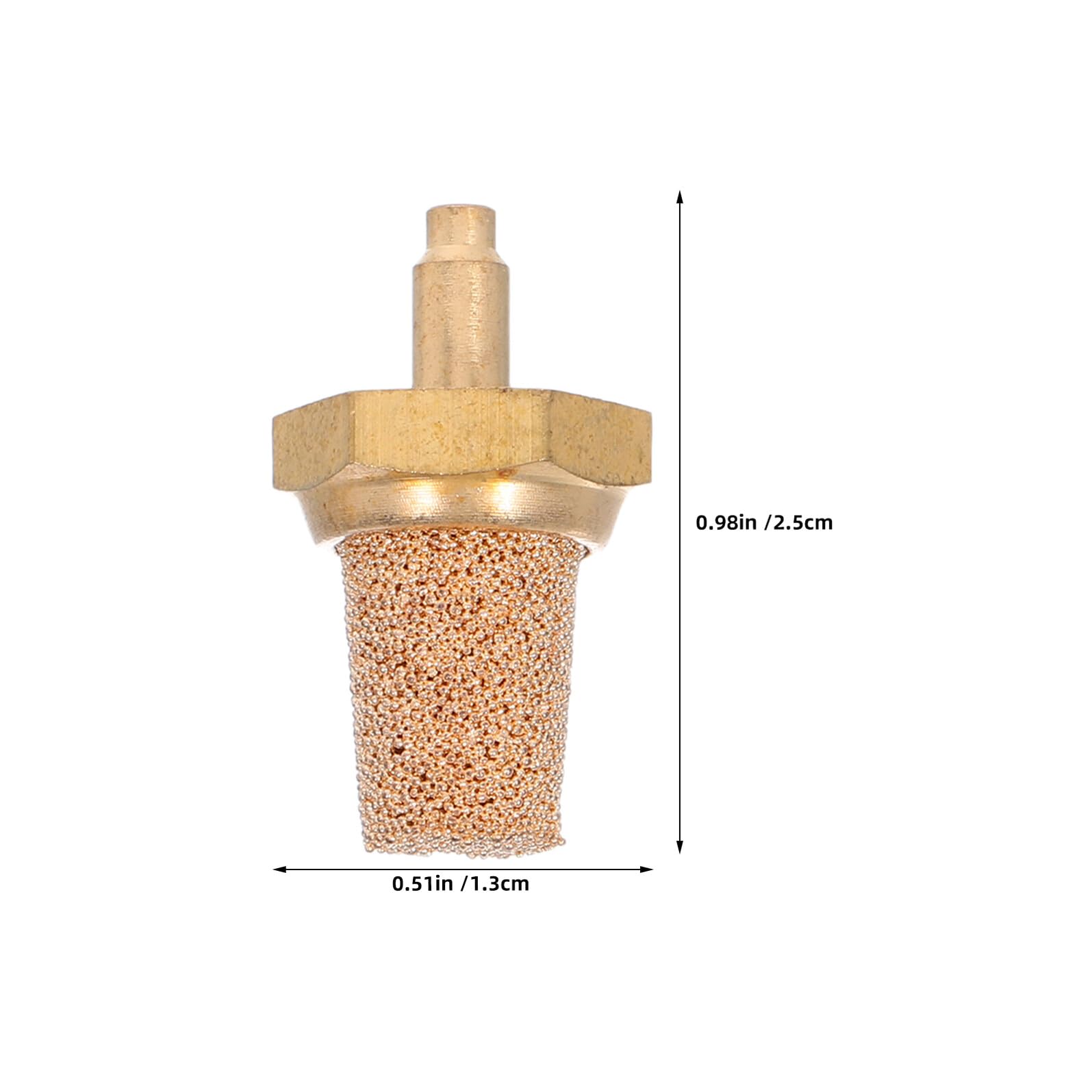 Ciieeo Filtro Silenziatore in Rame M5 per Macchina del Fumo, 6 Pezzi, Accessori Compressore Aria