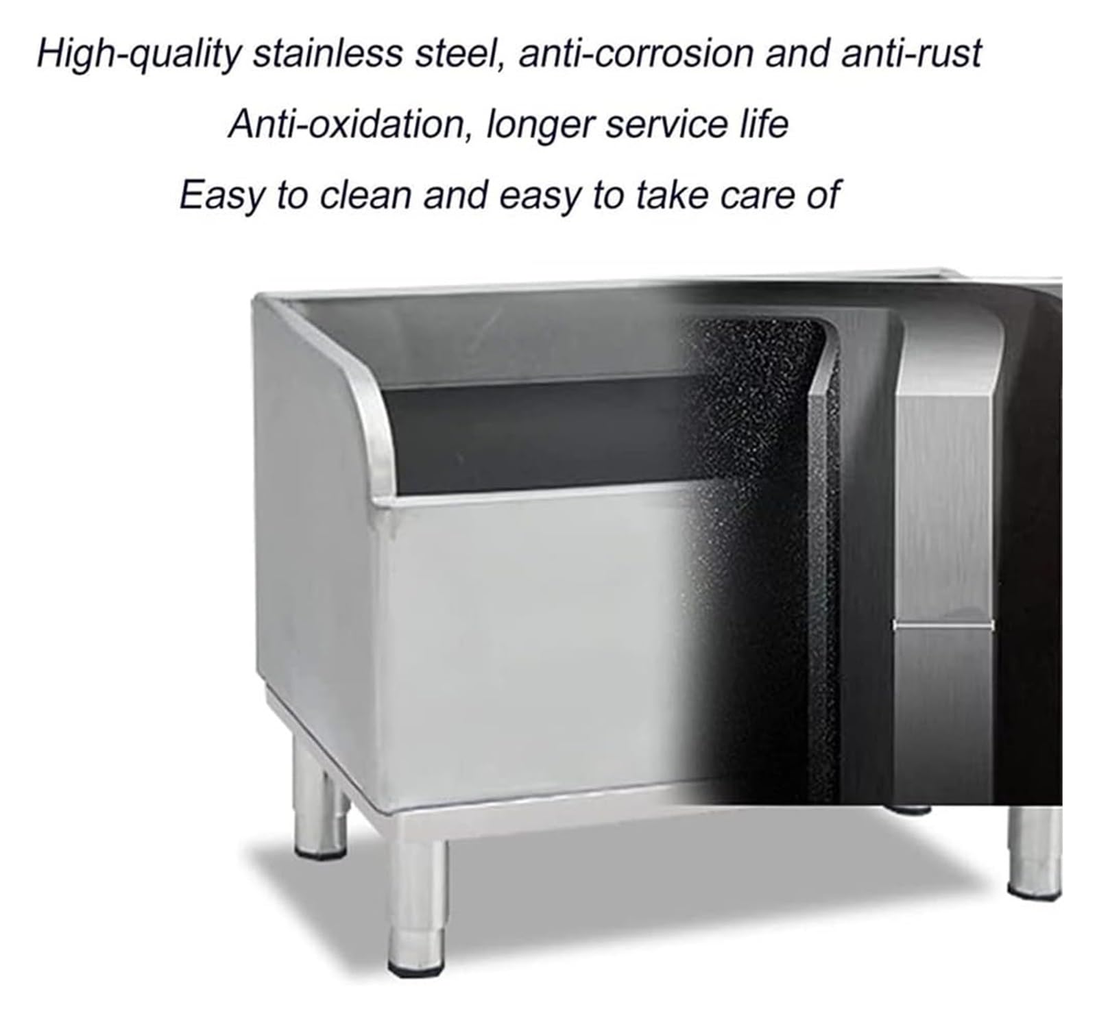 Commercial Stainless Steel Mop Sink - Floor Mount Utility Sink With High Backsplash