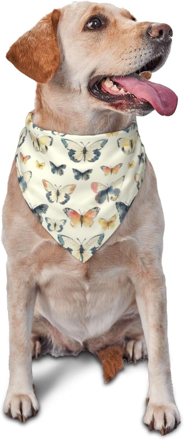 Butterfly Aesthetic (9) for Pet Scarves, Decorative Triangle Bandanas for Cats and Dogs, Stain Resistant Pet Accessories