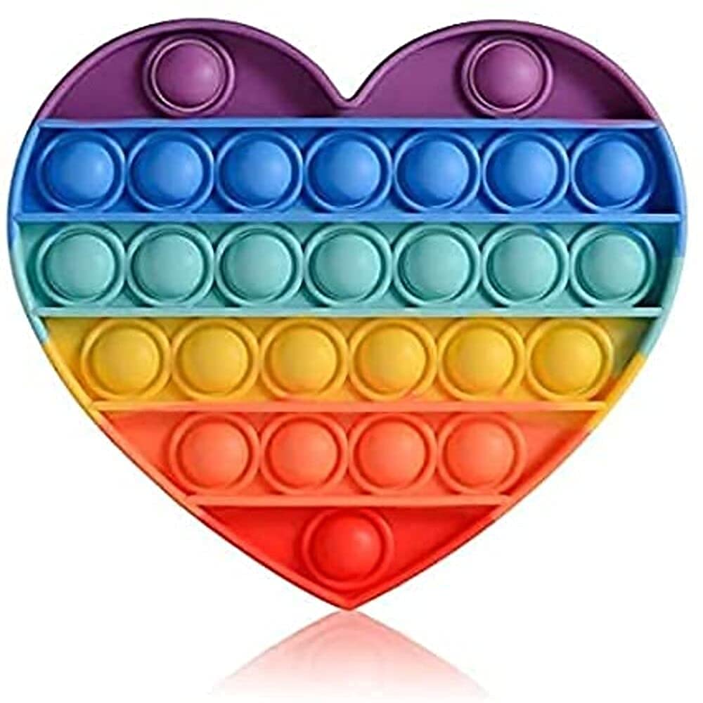 URBAN BOX Push Pop Bubble Sensory Fidget Toy ,Pop It Push Pop Silicone -Relief Items Popper Fidget Educational Toys for Special Needs Toys , Family and Friends(Assorted Color) (Heart) (B09HV3FWGC) Amazon Price History, Amazon Price Tracker
