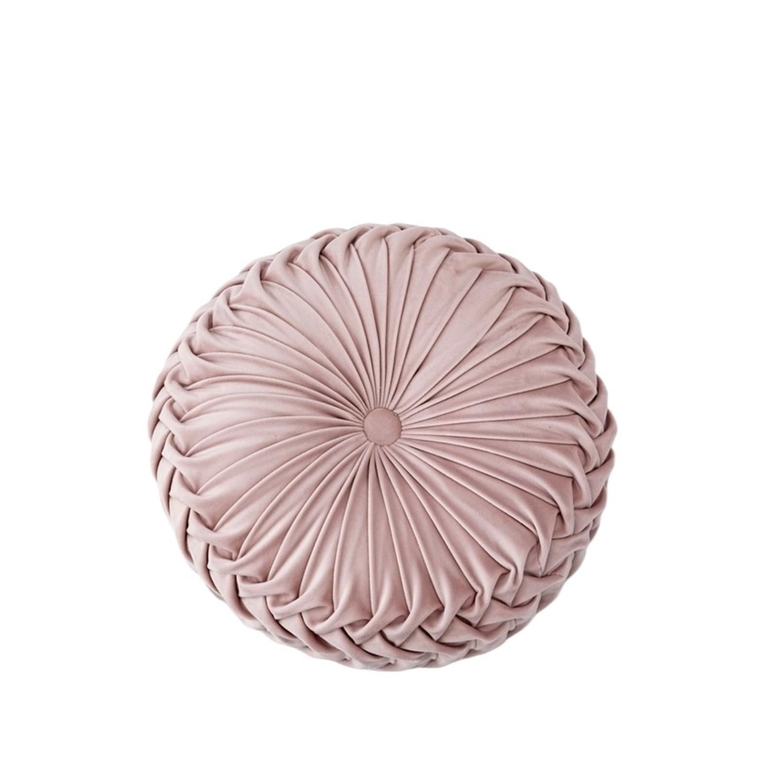 HEUchuan Round Velvet Pleated Throw Pillows 15''