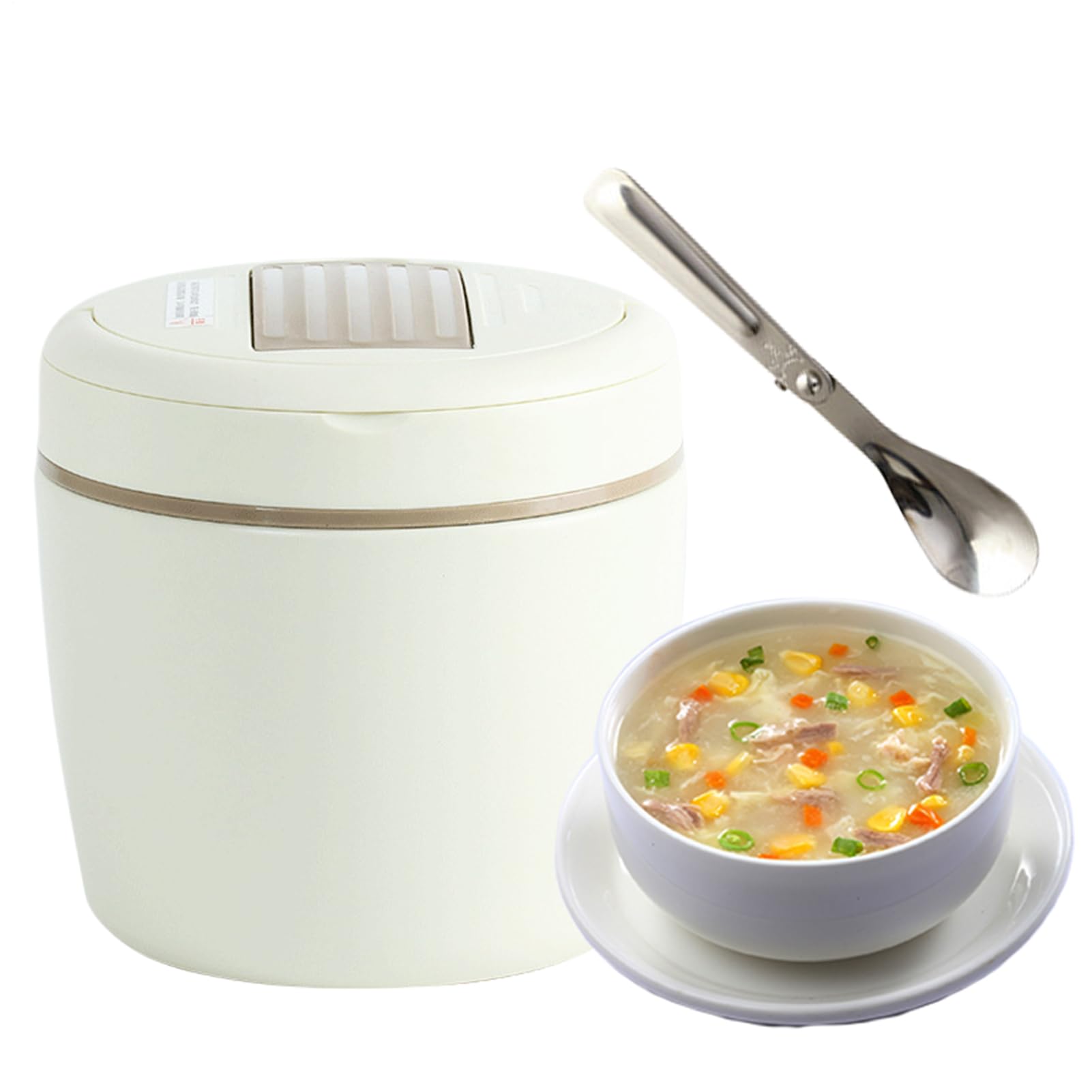 Térmica Para Comida Caliente Acero Inoxidable, Vacío, Ancha Y Antifugas