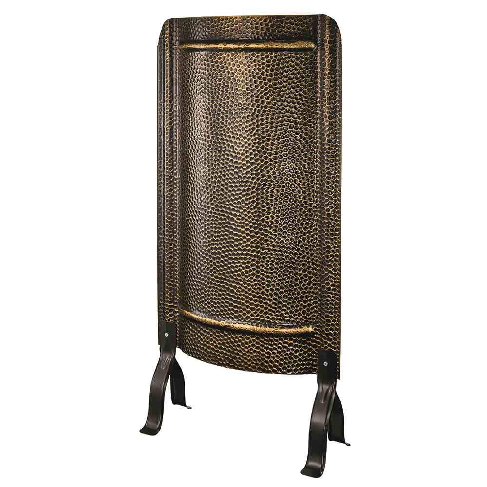 Parascintille da camino in ottone lucido stile Liberty - Pannello Centrale con laterali