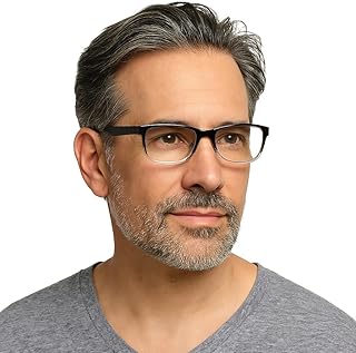 Flyzee Blue Light Blocking Reading Glasses for Office Use 0.5 to +2.5 Power Adjustable Auto Focus Rimless Readers – Lightw...