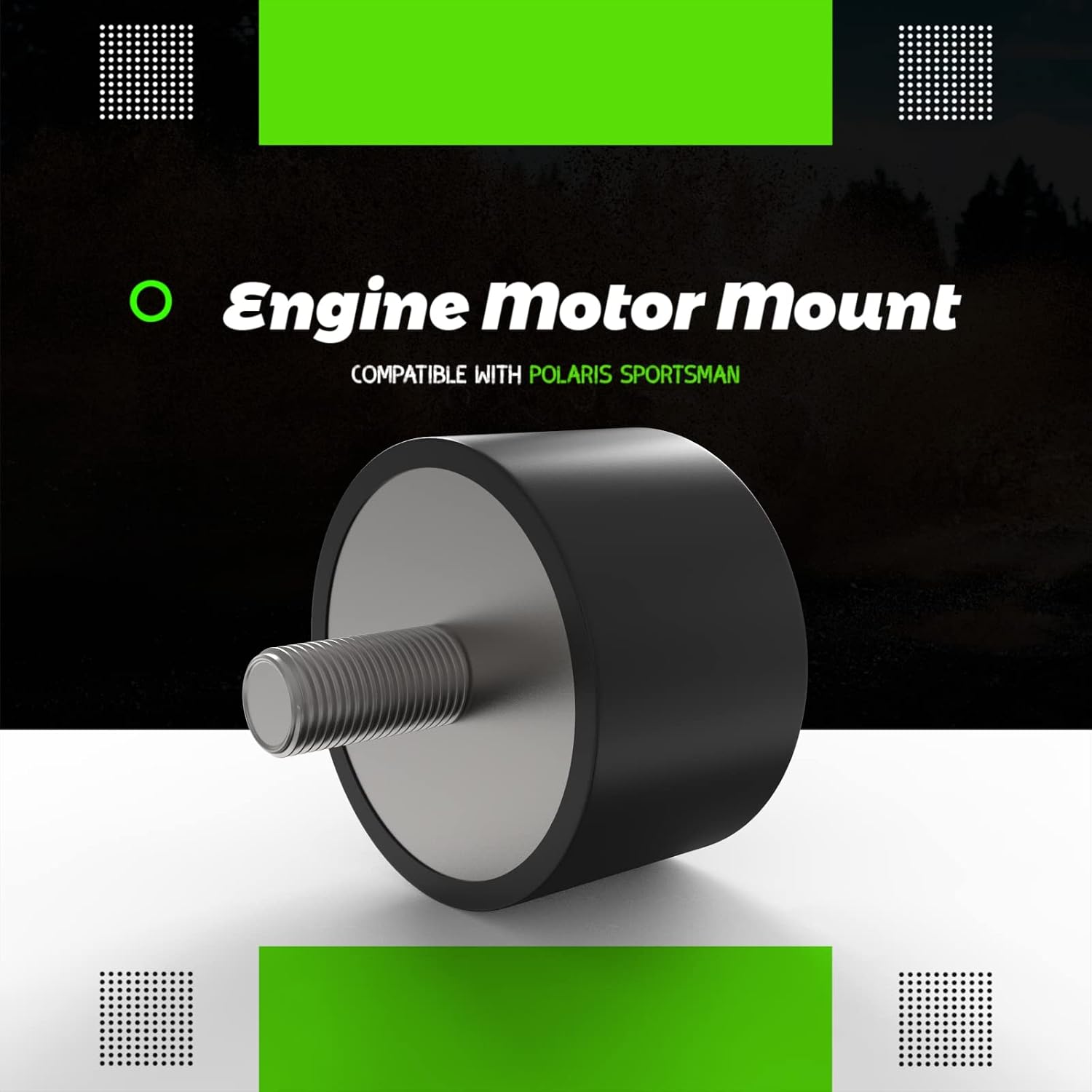 Rear Engine Rubber Motor Mount,Compatible with Polaris Sportsman 335/400/450/500, Also Compatible with Magnum/Trail boss/Diesel/Worker 500/Xplorer 500 Series,Engine Motor Mount.