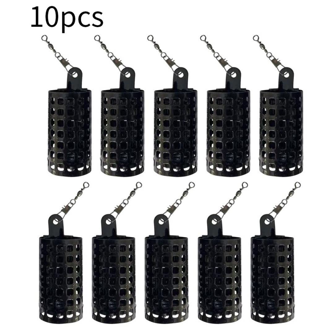 Caza de Pesca Caza de Metal Tackle Feeder Baithor Bait Crasador Cesta de trampas 10 Piezas 60 g Caza de señuelo de Pesca