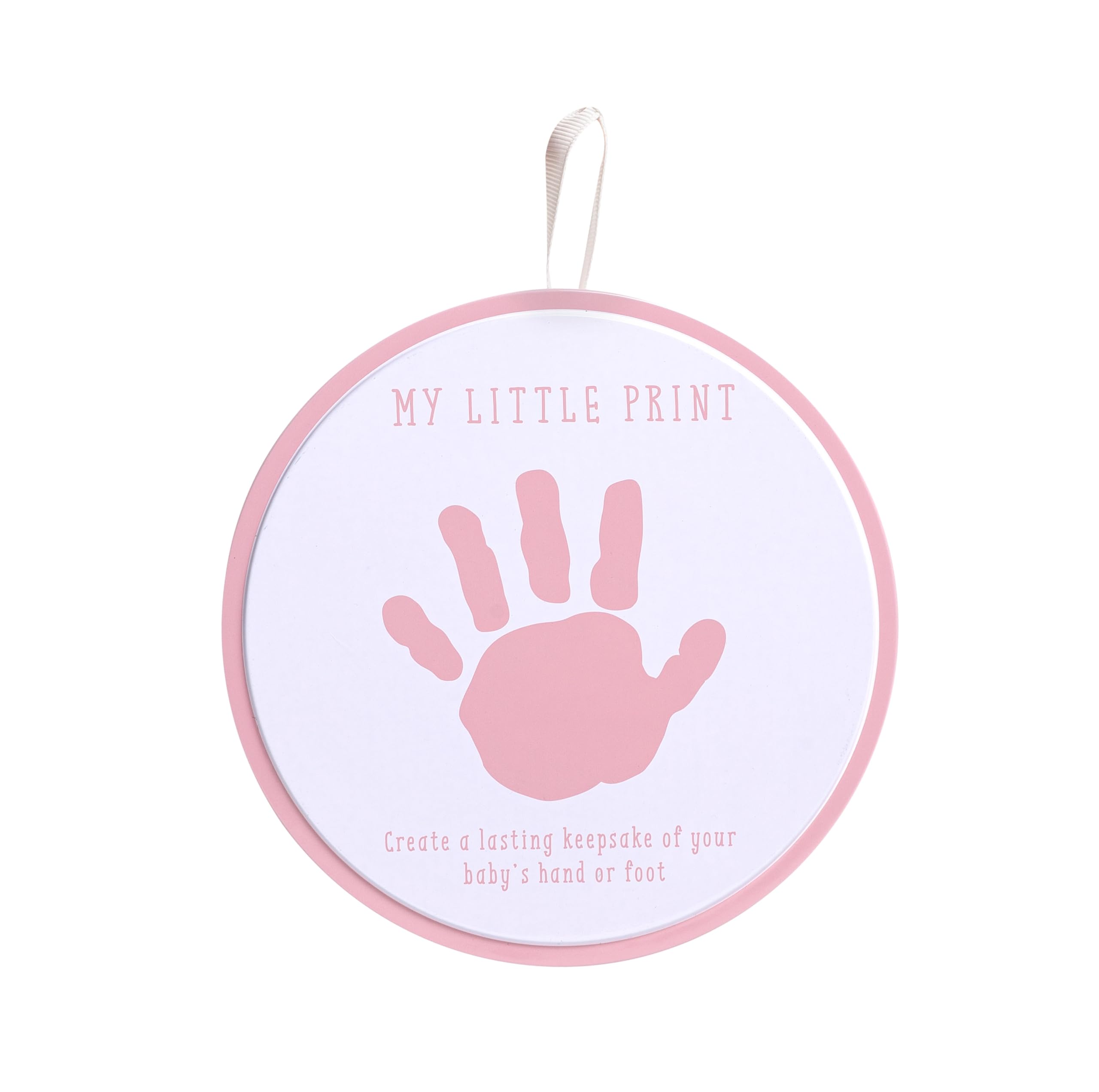 Reece Studio Baby Everyday Pink Clay Tin Kit, Newborn Handprint Or Footprint Makers, Baby Girl Handprint Impression Keepsake, Pink Clay