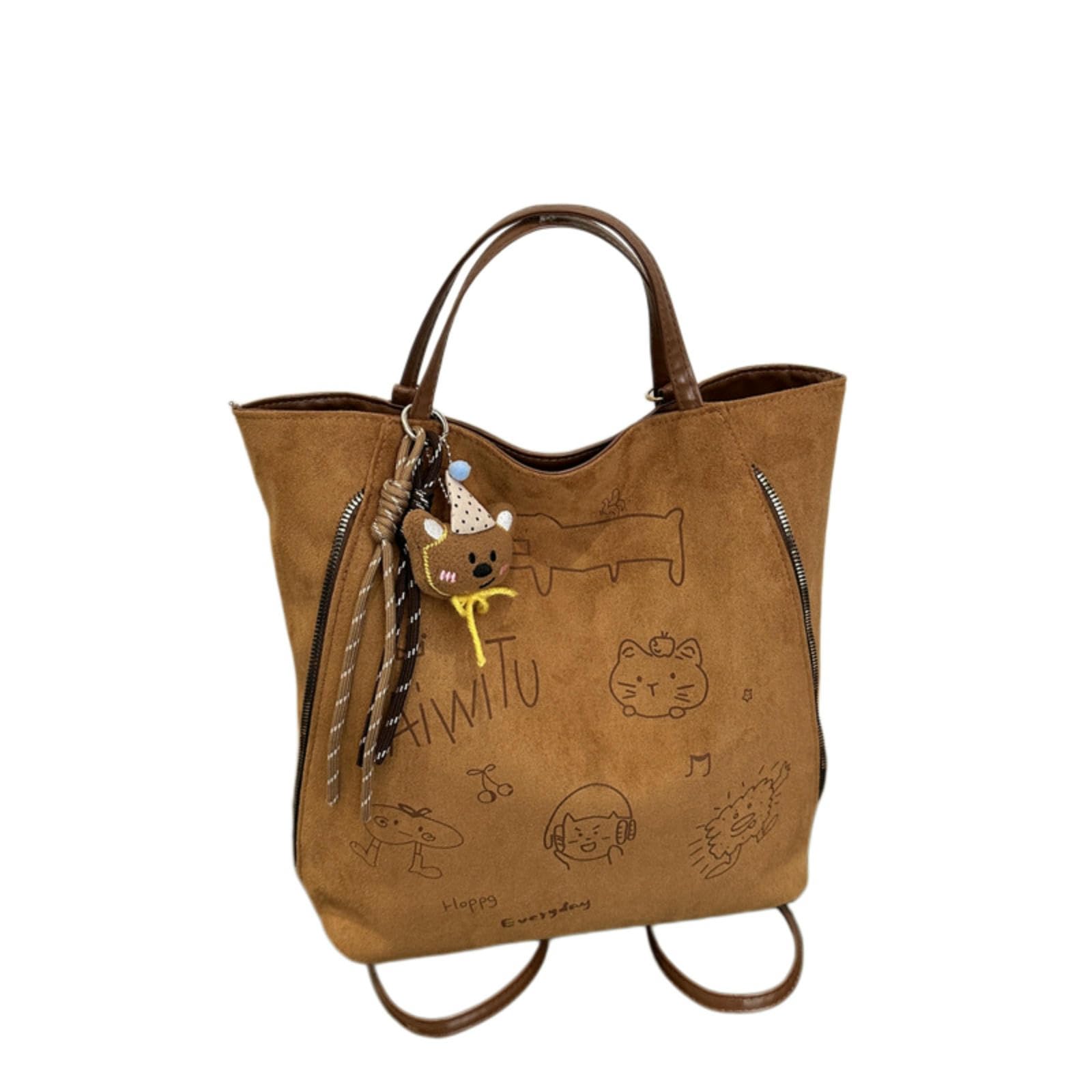 Sac femme multifonctionnel grande capacité et élégant couleur des dunes avec ses accessoires