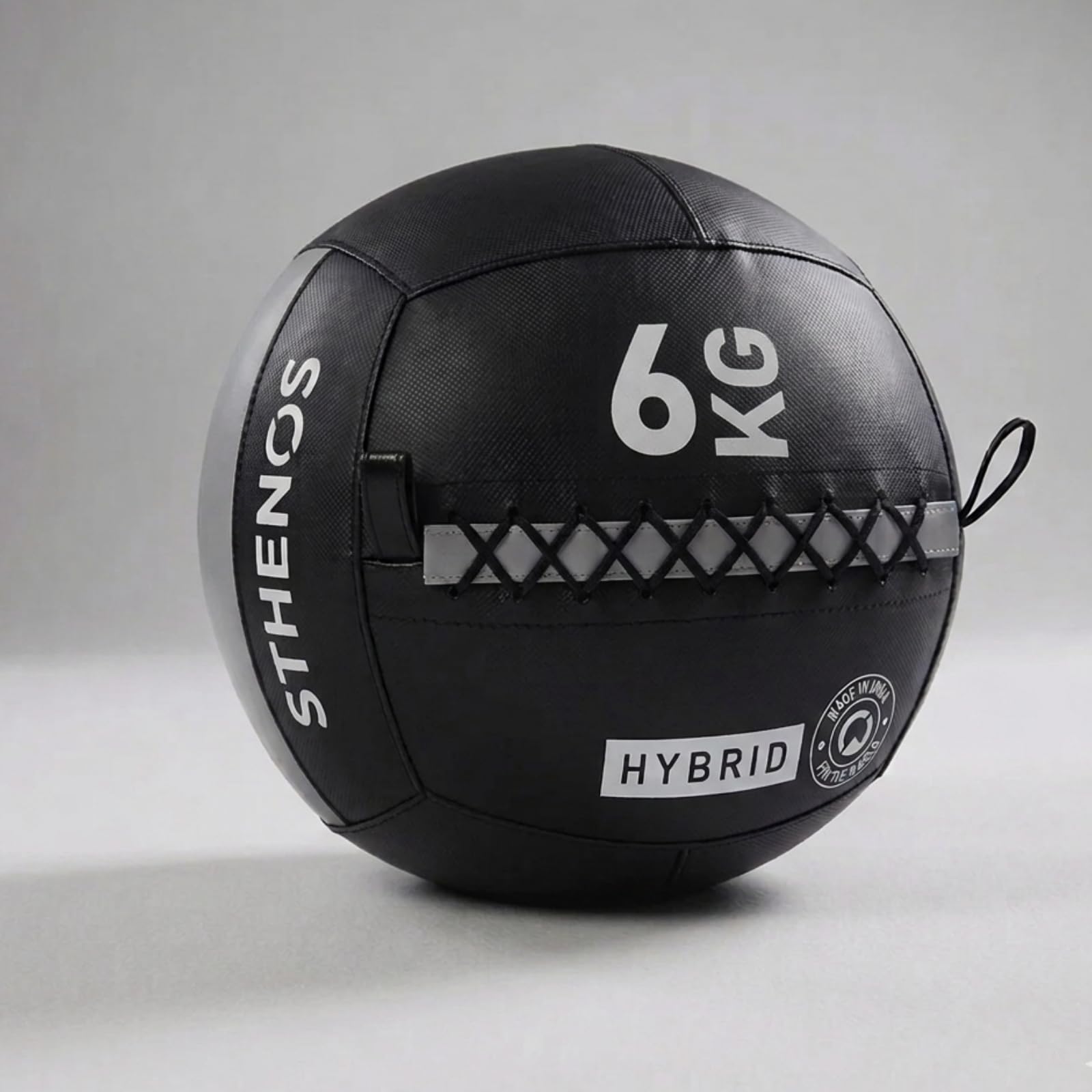 Hybrid Wall Ball | Hyrox Competition Spec Weighted Medicine Ball | Functional Fitness, Cross Training, Ideal for Use at The Gym, Yoga, Squats & Core Workouts (6kg Ball)-image-27