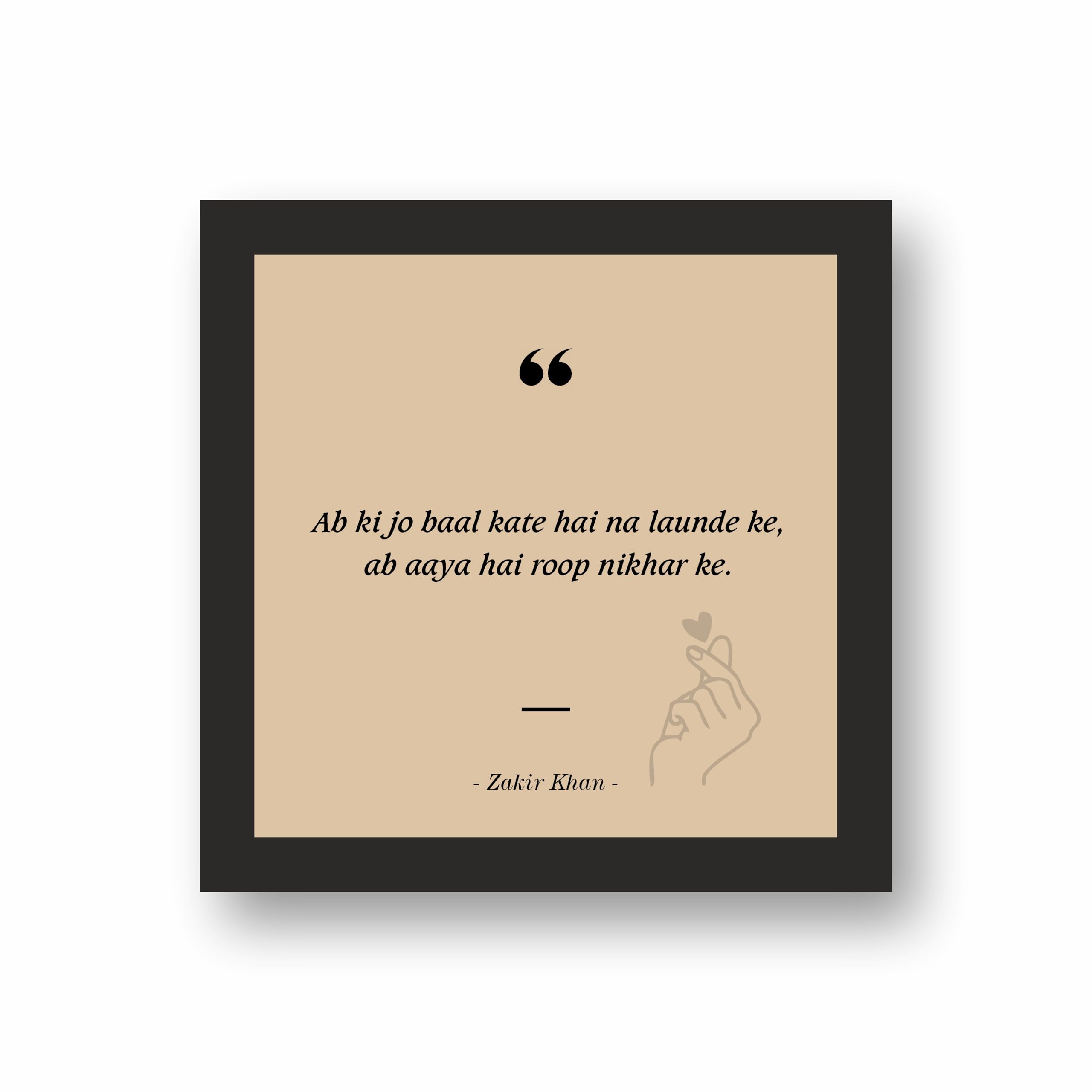 Sharp Humor: Zakir Khan Classic One-Liners - Set of 4 Black Frames… – view 6