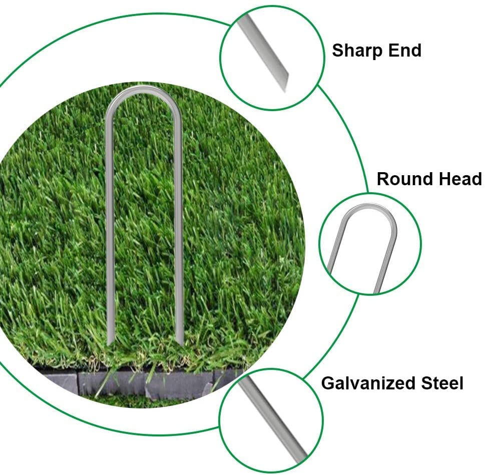 AAGUT 16 Pack Garden Landscape Staples 6 Inch Soaker