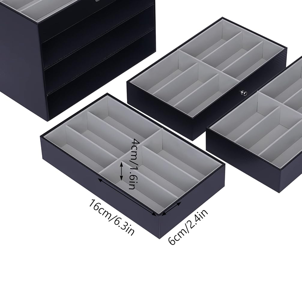 Soleil　Treasure Box Set Amazon.com: SHZICMY 4 Layer Sunglass Organize Box,4 Layer 24