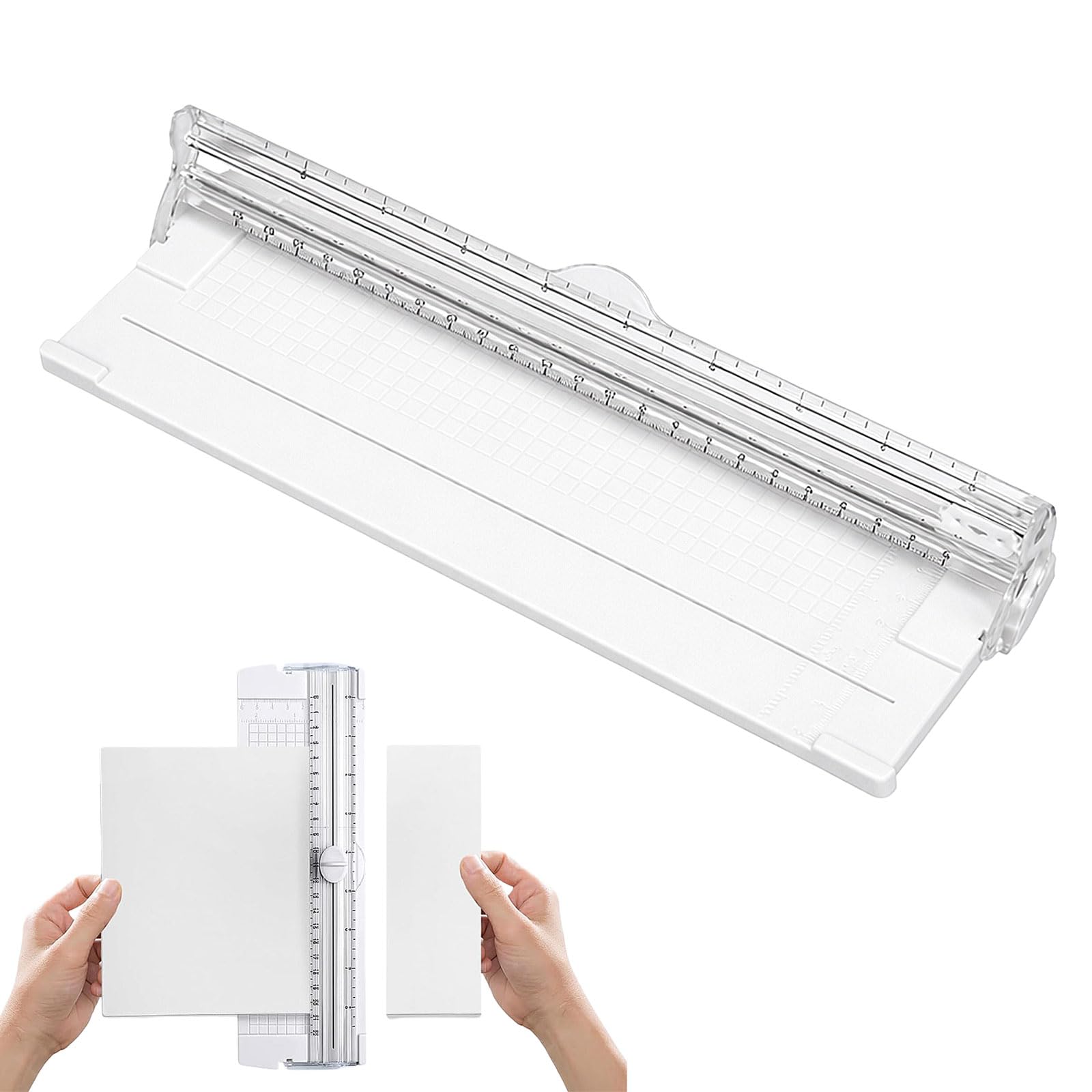 RLMVGBX Mini Guillotine Paper Trimmer, White, A4 A5 Compatible